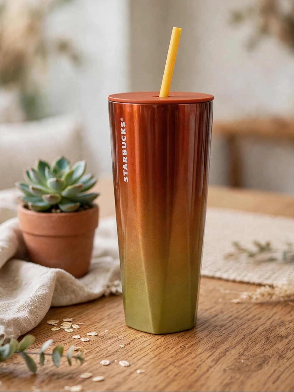 Starbucks Orange Ombre Cold Cup Tumbler